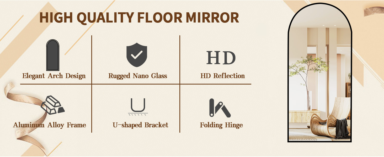 arched floor mirror