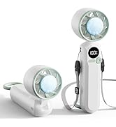 SIMUSI Foldable Handheld Fan with Cooling Compress, 1-100 Speed Adjustable, Portable Mini Fan wit...