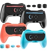 RHOTALL [4 Pack] Comfort Hand Grips for Switch 2 Controllers, Ergonomic Grips Compatible with Swi...