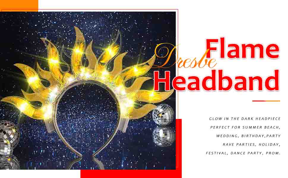 LED Flame Headband