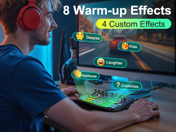 recording studio kit,voice changer for gaming,live streaming kit,vocal effects processor,