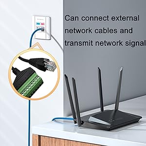 RJ45 Male to 8 Pin Screw Terminal Connector