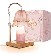 Candeldo Mom Birthday Gifts for Women: Candle Warmer Lamp with Scented Candles Dimmable Pink Flow...