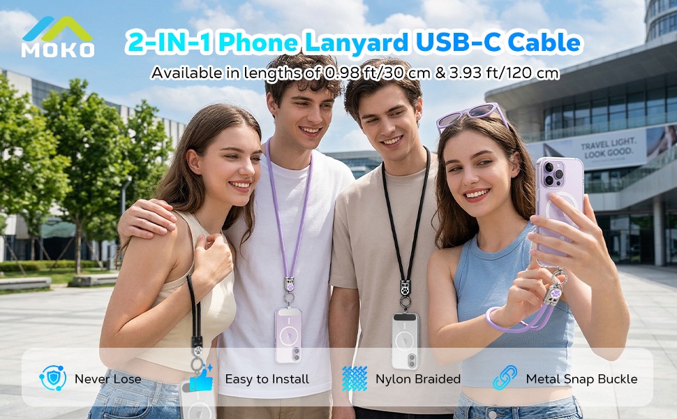 phone lanyard crossbody usb c cable