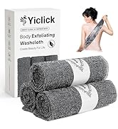 Yiclick Exfoliating Washcloth Towel- Exfoliating Body Scrubber Exfoliator, Back Scrubber for Use ...