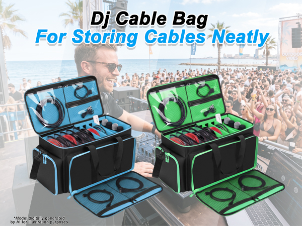 MYDAYS Large DJ Cable Bag
