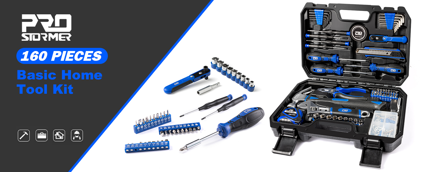 160 Pieces Basic Home Tool Kit