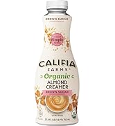 Califia Farms - Organic Brown Sugar Almond Milk Coffee Creamer, 25.4 Oz, Dairy Free, Plant Based,...