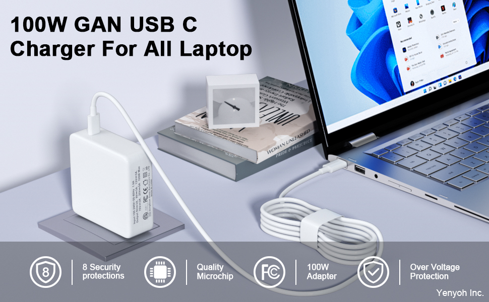 macbook pro charger usb c air ,dell 100w usb-c gan ultra slim adapter, usb c 100w charger