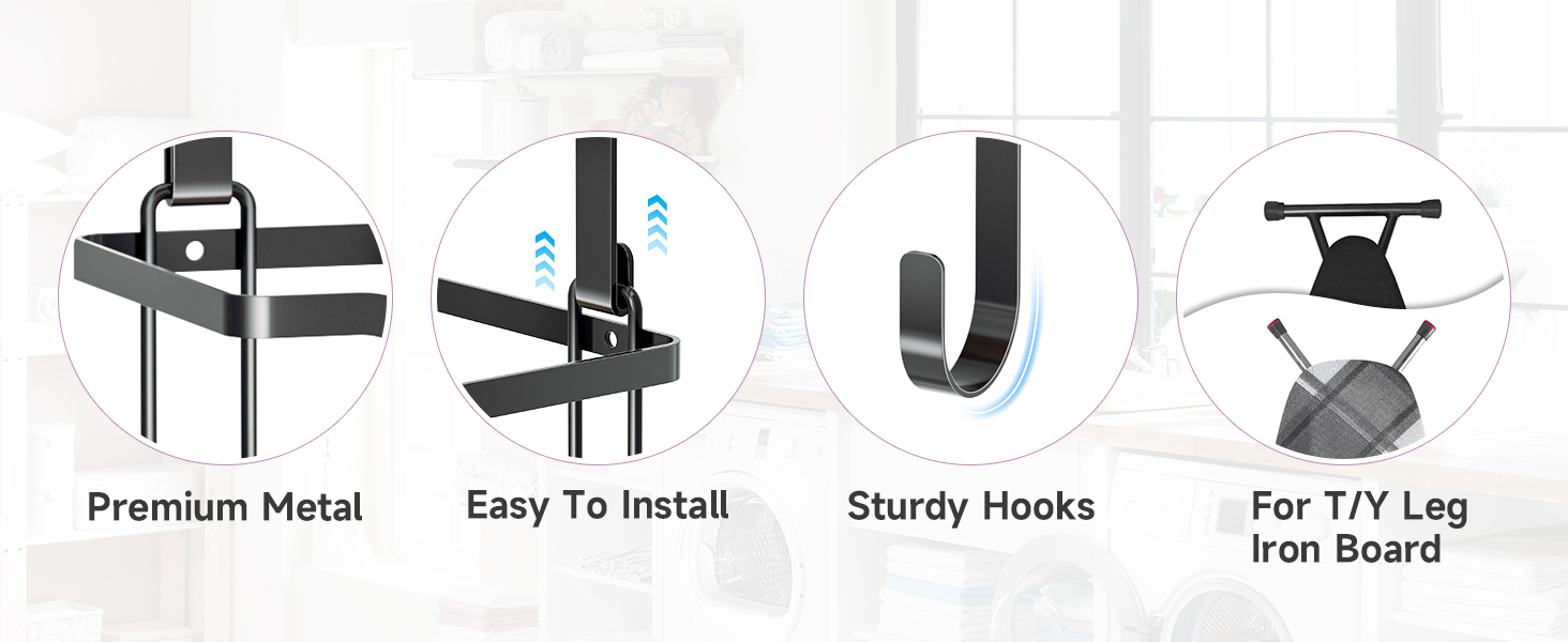 Over The Door Ironing Board Holder