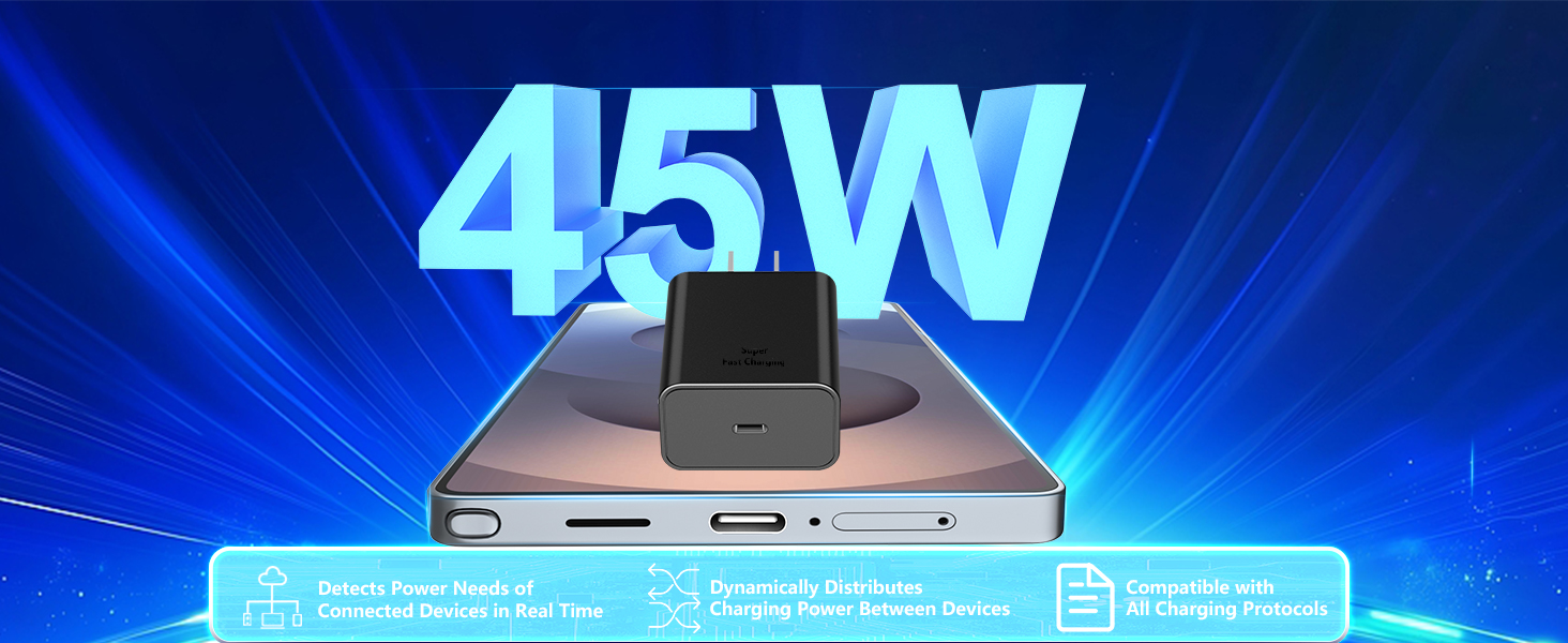 2Pack 45W Super Fast Charger USB C Block Type C Wall Charger Adapter