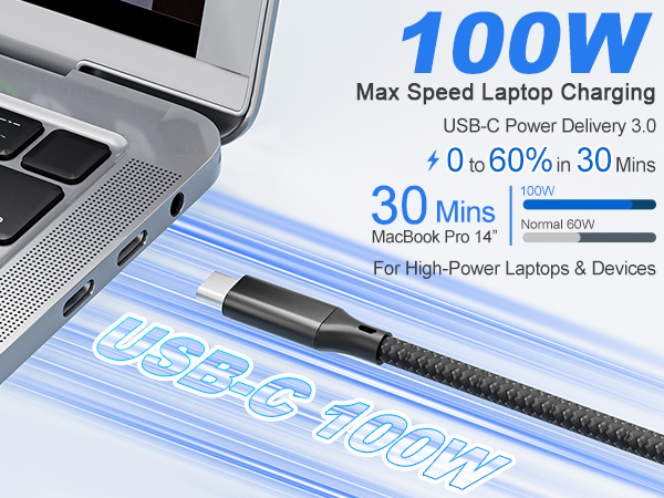 100w usb c fast charging cable