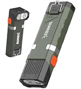 SUNREI 1500LM Super Bright EDC Flat Flashlight, 90° Adjustable Head Rechargeable Tactical Flashli...