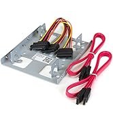 StarTech.com 2.5" to 3.5" SATA Hard Drive Mounting Bracket Kit - Dual SATA SSDs/HDDs Mounting Bra...