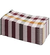 Kitchen Cloth Rustic Burnt Orange Thanksgiving Napkins 12 Pack 18X18 Inches 100% Cotton Fabric Li...