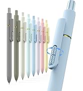 Hiacry 8 Pcs Gel Ink Pens, 0.7mm Fine Point for Smooth Writing Journaling Aesthetic Pens, Black Q...