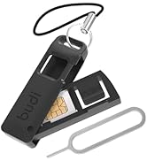 BUDI Sim Card Tray Pin Eject Removal Tool Needle Opener Ejector with SIM/TF Card Storage Small Box