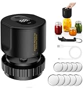 Mason jar Vacuum Sealer, Electric Mason Jar Vacuum Sealer Kit for Wide Mouth &amp; Regular Mouth Maso...