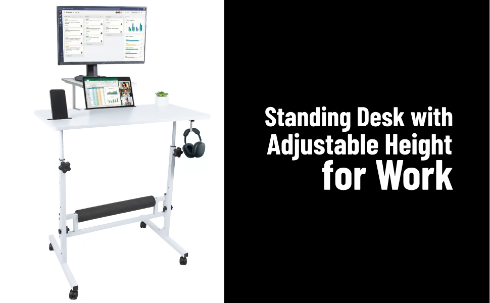 Standing Desk with Adjustable Height for Work