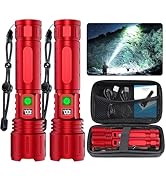 Rechargeable Flashlights High Lumens - 1500 Meters Long Beam Super Bright LED Flash Light with Po...