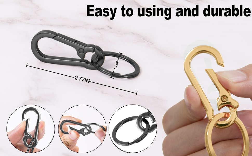 gold dark grey key organizer key chain
