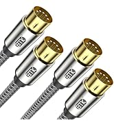 EMK MIDI Cable, 5-Pin Nylon Braided MIDI Cable Compatible with MIDI Keyboard, Synthesizer, Guitar...