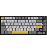 AJAZZ AK820 Pro 75% Gasket RGB Wireless Mechanical Keyboard with TFT Screen, Volume knob, Bluetoo...