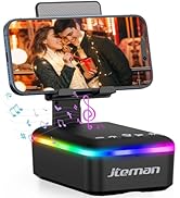 JTEMAN Gifts for Men Women,Cell Phone Stand with Bluetooth Speaker,LED Light,and Lanyard,Cool Tec...