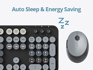 black typewriter keyboard and mouse wireless 