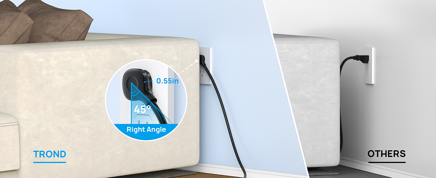 flat plug power strip