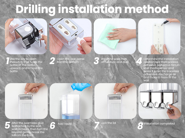 triple wall mount shower pump