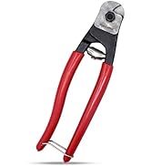 TOOLEAGUE Heavy Duty Cable Wire Cutters, 8 Inches Stainless Steel Wire Rope Cutter for Cable Deck...