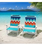 LET'S CAMP High Back Lawn Beach Chair with Insulated Cooler Bag Shoulder Strap, 3-Position Adjust...