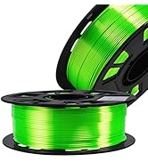 DO3D Silk Lime Green PLA Satin Shiny 3D Printer Filament, 1.75mm Diameter 1kg/Spool 2.2lbs Widely...