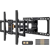 Perlegear UL-Listed Full Motion TV Wall Mount for 42–90 Inch TVs up to 150 lbs, Pre-Assembled TV ...