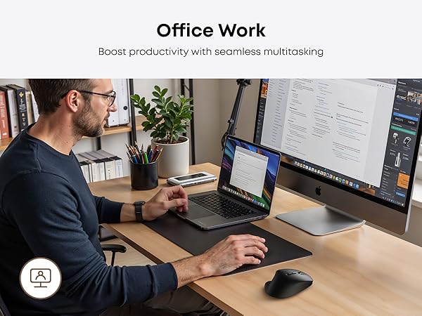 Wireless Ergonomic Mouse for Office