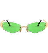 FEISEDY Retro Oval Sunglasses Women Men Y2K Fashion Designer Cosplay Glasses Party Accessories B2376