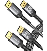 JSAUX DisplayPort Cable 2 Pack 10ft, 4K DP 1.2 Cable | 4K@60Hz, 2K@165Hz, 2K@144Hz | HDR, 21.6Gbp...