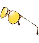 CHBP Sunglasses Womens Men Polarized UV Protection Trendy Vintage Retro Round Mirrored Lens Sungl...