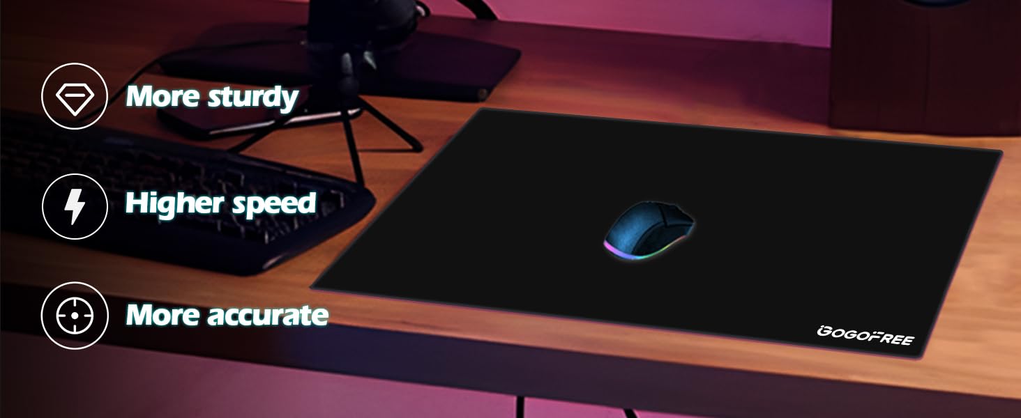 black glass mousepad
