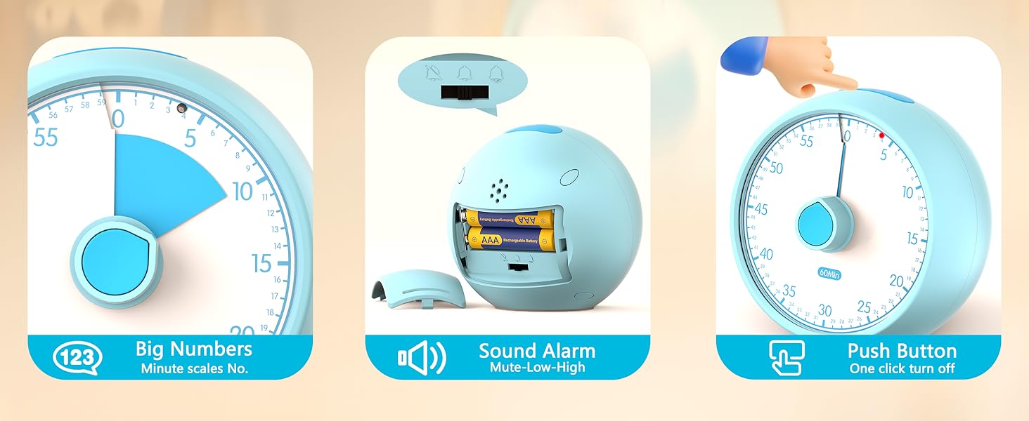 Visual Timer for Kid-Make time fun for kid! Colorful countdowns help children learn and stay on task
