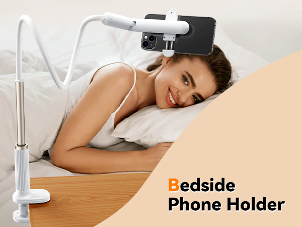 Gooseneck Cell Phone Stand with Clamp Mount for Bedside