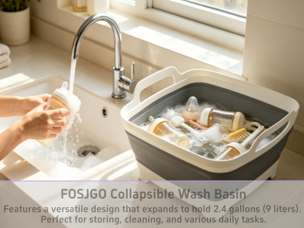 GIMWA Versatile Collapsible Wash Basin: More Than Just for Baby Bottle Cleaning