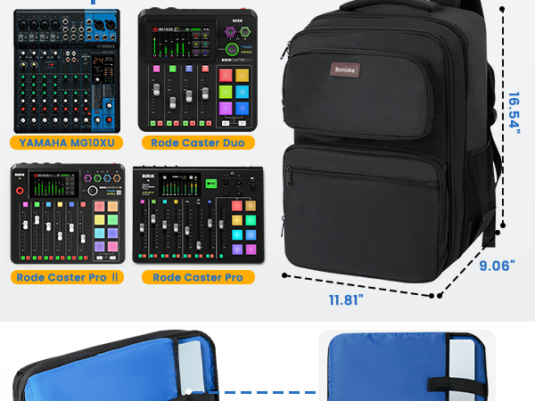 Audio Mixer Travel Case Bag