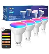 Lepro BG1 AI GU10 Smart Bulb - RGBCW Dimmable Color Changing LED Bulbs, Compatible with Alexa &amp; G...