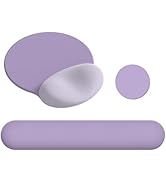 AIMSA Mouse Pad with Wrist Rest Support, Keyboard Wrist Rest Set, Ergonomic Memory Foam Mousepad ...