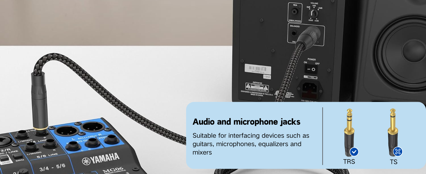 6.35mm to XLR Balanced Audio Cord