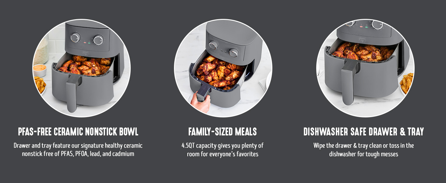 GreenLife, Ceramic Nonstick, PFAS-Free, Non-Toxic, Electrics, Air Fryer