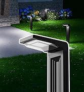 6 Pack Solar Powered Pathway Lights Outdoor Waterproof 30 LED Bright Walkway Landscape Lamp for O...