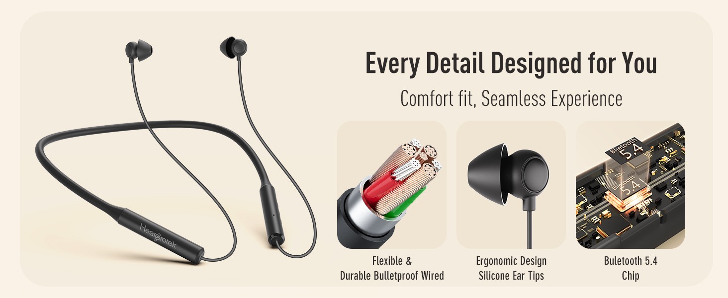 Bluetooth 5.4 Wireless Sleep In-Ear Earbuds durable bulletproof wired